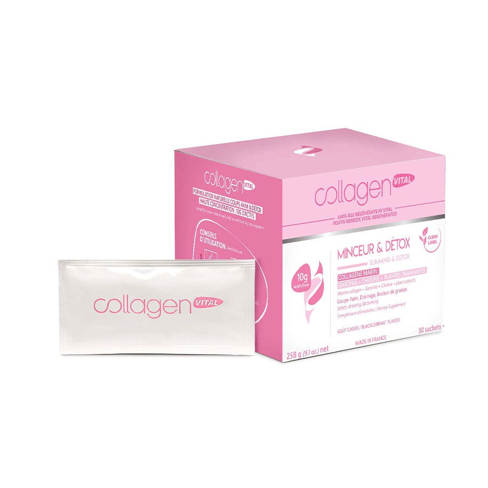 Vita Recherche Collagen Vital Power Slimming and Detox Marine Collagen Blackcurrant flavour 30 Sachets