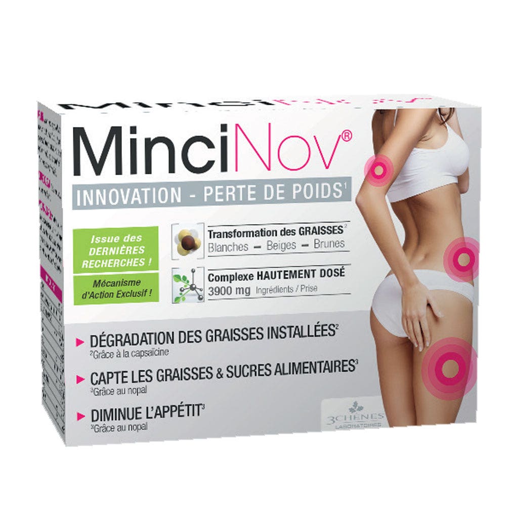 3 Ch nes Mincinov 60 Capsules Weight Loss